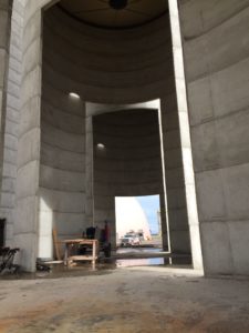 P&H flour mill silos under construction