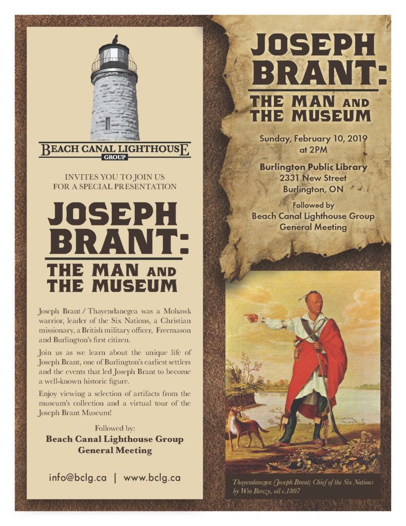 BCLG Invites You to Attend ‘Joseph Brant: The Man and The Museum’