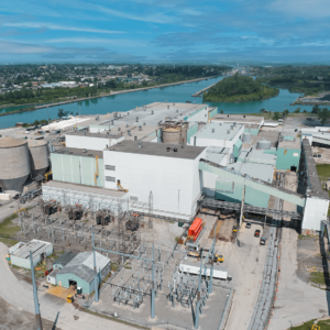 An aerial shot of Thorold Hub, North