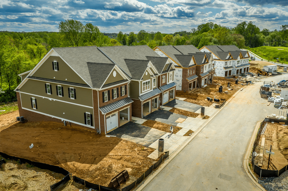A new housing construction development is shown.